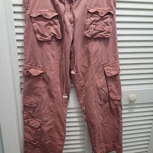 Like New! Free People Tahiti Cargo Pants in color auburn.